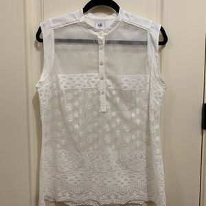 Cabi white lace blouse